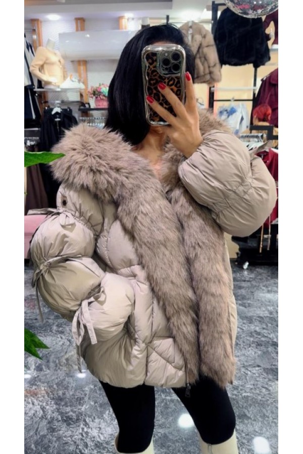 Kürklü Şişme Mont