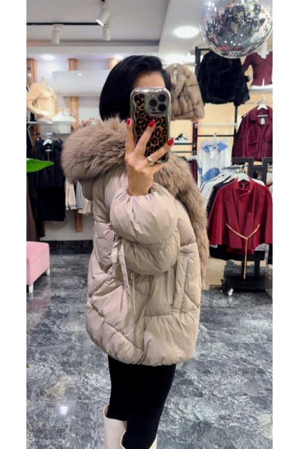 Kürklü Şişme Mont