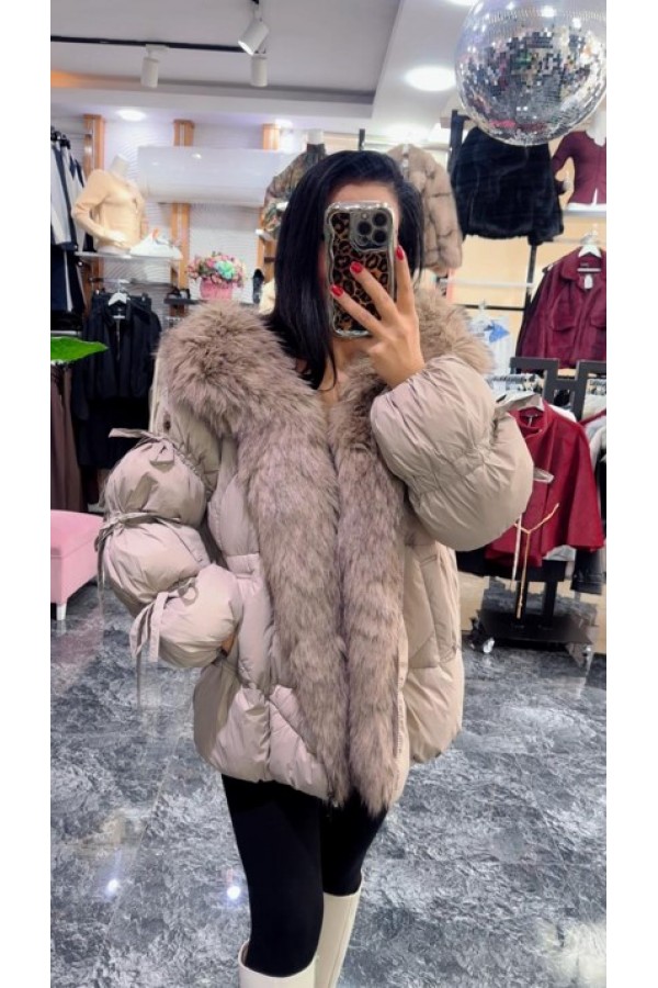 Kürklü Şişme Mont