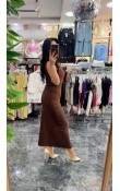 Yırtmaçlı Basic Elbise Yırtmaçlı Basic Elbise