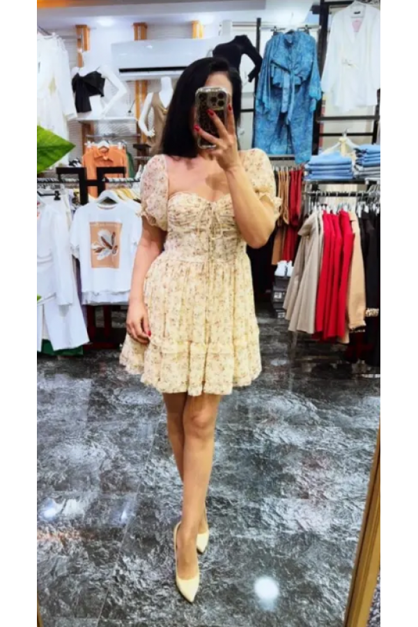Mini Pinterest Çiçekli Elbise
