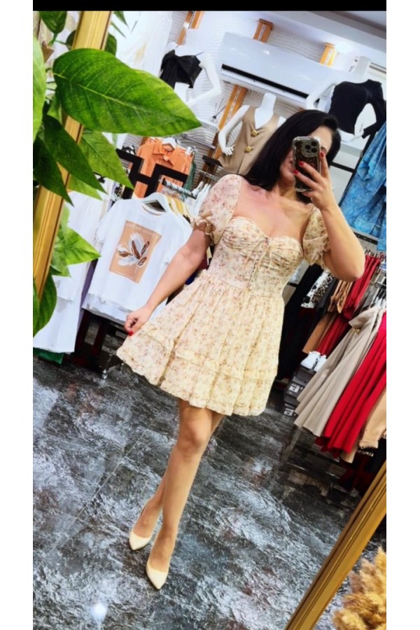 Mini Pinterest Çiçekli Elbise