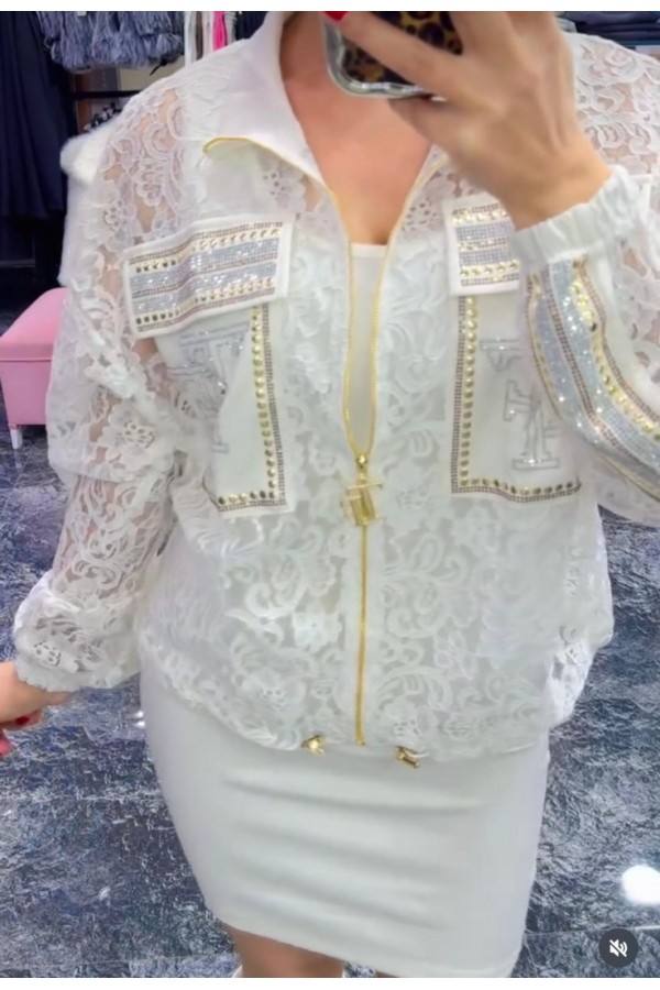 Dantel Ceketli Elbise