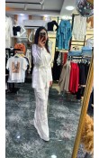 Saten Jakarlı Ceket Pantolon Takım