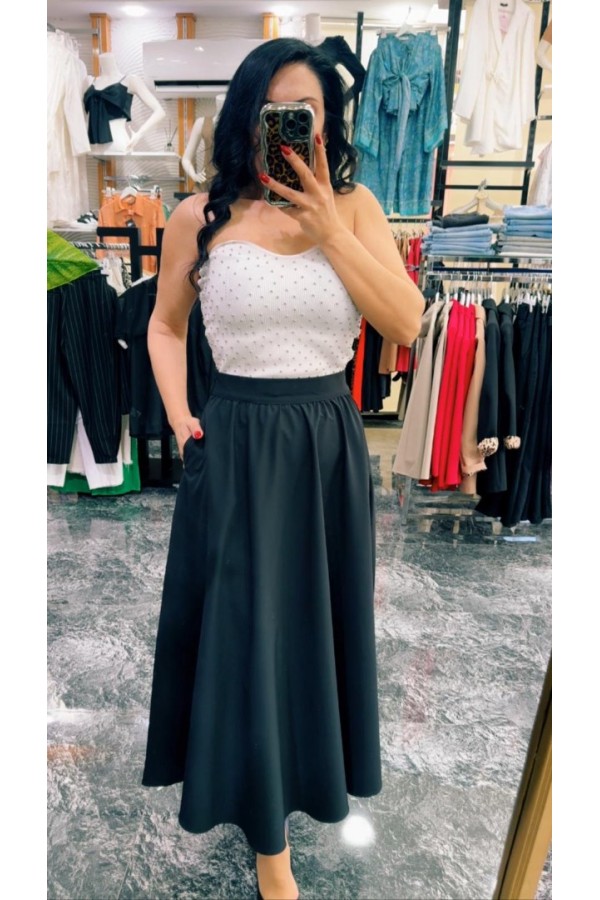 Beli Lastikli Maxi Etek Beli Lastikli Maxi Etek