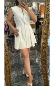 Gabardin Fermuarlı Mini Elbise