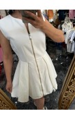 Gabardin Fermuarlı Mini Elbise