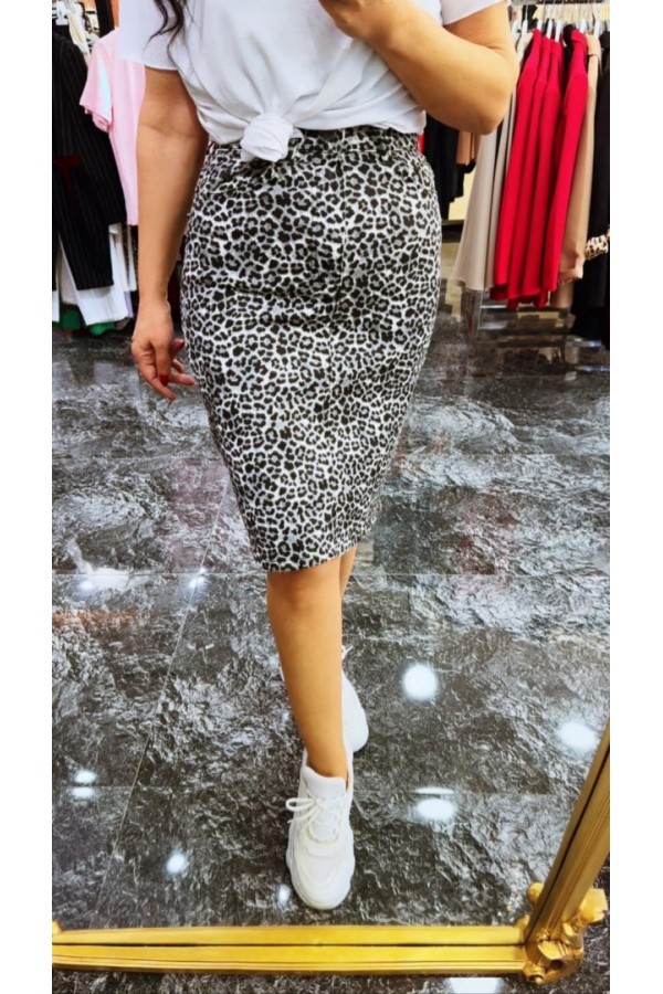 Leopar Desenli Jean Etek