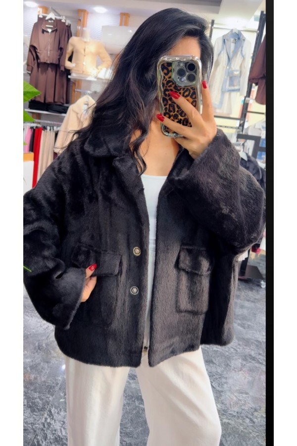 Peluş Ceket Mont