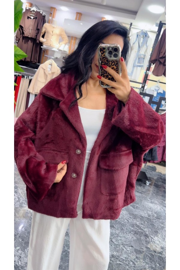 Peluş Ceket Mont