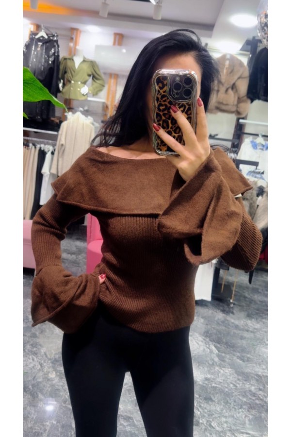 Fırfırlı Triko Kazak