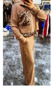 Leopar Detaylı Eşofman Takımı.