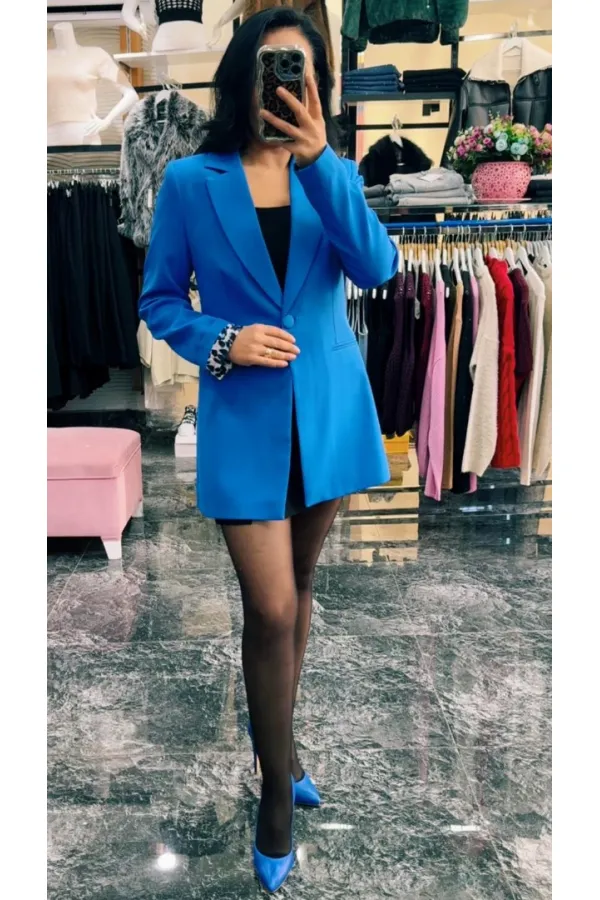 Leopar Detaylı Ceket